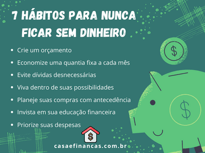 ​​7 hábitos para nunca ficar sem dinheiro