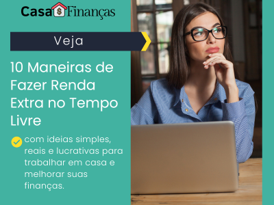 Mulher usando óculos e notebook em ambiente de trabalho, simbolizando formas práticas de fazer renda extra no tempo livre e alcançar estabilidade financeira.