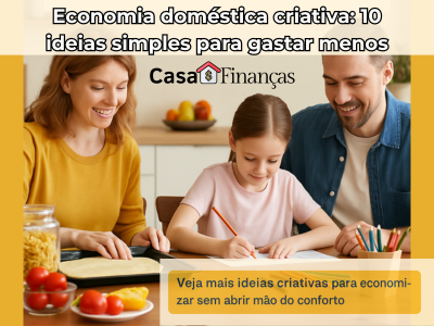 Família reunida na cozinha praticando economia doméstica criativa, cozinhando juntos e desenhando à mesa, simbolizando união, criatividade e controle financeiro.